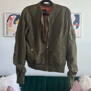 Army Green Bomber Jacket